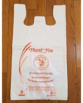 좋은 재사용할 수 있는 생물 분해성 플라스틱 쇼핑 백 로고를 가진 재산 격리