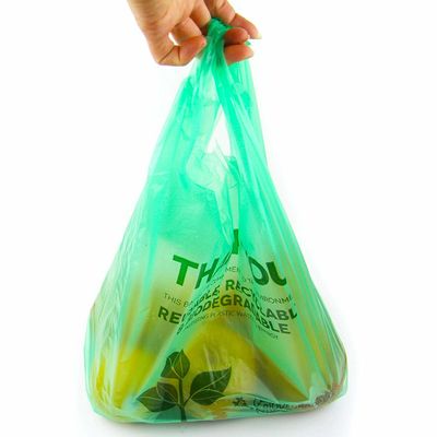 40% 생물 근거한 생물 분해성 플라스틱 쇼핑 백, 에코 친절한 비닐 봉투