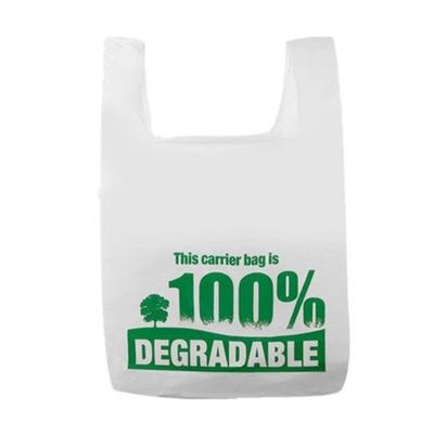 미생물에 의해 분해된 평평한 생 분해성 플라스틱 백 운반 100% 쇼핑 가방